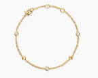 David Yurman Petite Modern Renaissance Collection – Gold Bracelet with Pyramid Accents