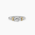 David Yurman Cable Collectibles Horseshoe Ring — Silver Horseshoe-Shaped Band