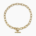 David Yurman Sculpted Cable Link Collection Necklace—an exquisite gold jewelry piece.