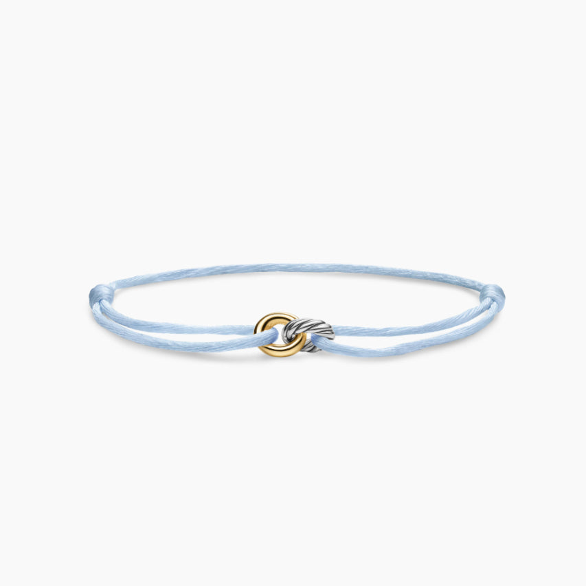 David Yurman Classic Cable Collection Bracelet—Gold with Pink Cord