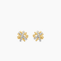 David Yurman Crossover X Gold Stud Earrings — Signature Cable Texture Studs | Luxurious Sculptural Jewelry