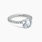 David Yurman Cable Pavé Collection Ring—Platinum Cable-Motif Engagement Ring