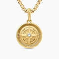 David Yurman Maritime Compass Collection Round Pendant Necklace – Gold, Unisex Luxury Jewelry