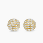 David Yurman Streamline Collection Pavé Hemispherical Stud Earrings — Gold Bead Stud Earrings