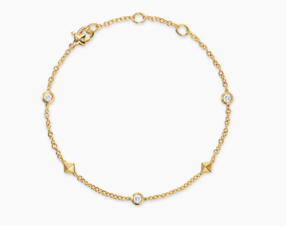 David Yurman Petite Modern Renaissance Collection Bracelet with Gold Accents