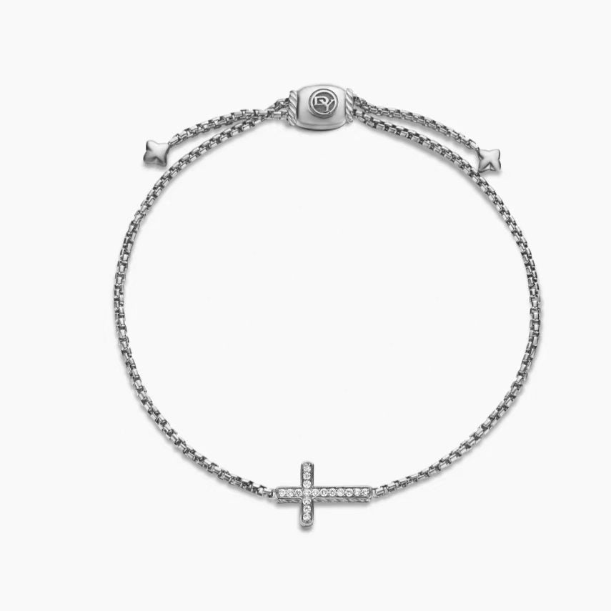 David Yurman Silver Faith Cross Bracelet