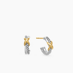 David Yurman Petite X Collection Gold Hoop Earrings