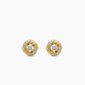 David Yurman Petite Infinity Collection Gold Stud Earrings