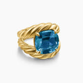 David Yurman Marbella Collection Ring — Gold Statement Ring with Twisted Cable Motif