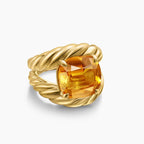 David Yurman Marbella Collection Ring — A distinctive ring in yellow gold featuring a twisted cable design.