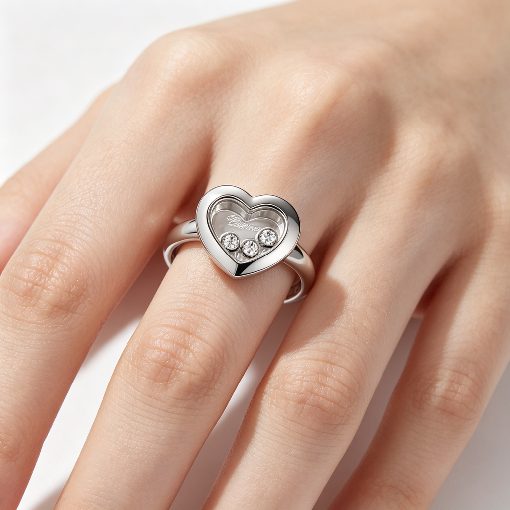 Chopard Happy Hearts Ring — White Gold, Swiss Luxury Jewelry