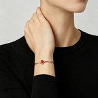 Chopard Happy Hearts Bracelet — Rose Gold, Carnelian, and Diamonds