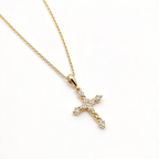 David Yurman Cable Cross Gold Pendant Necklace