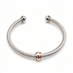 David Yurman Classic Cable Station Collection Rose Gold Bracelet