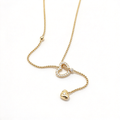 David Yurman DY Elements Collection Heart Amulet Pendant Necklace — Luxury Women's Jewelry in Gold with Double Hearts