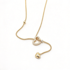 David Yurman DY Elements Collection Heart Amulet Pendant Necklace — Luxury Women's Jewelry in Gold with Double Hearts