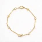 David Yurman Petite Modern Renaissance Collection – Gold Bracelet with Pyramid Accents