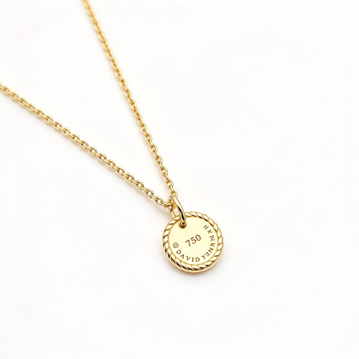 David Yurman Cable Collectibles "Evil Eye" Round Pendant Necklace – Luxury Gold Jewelry for Women