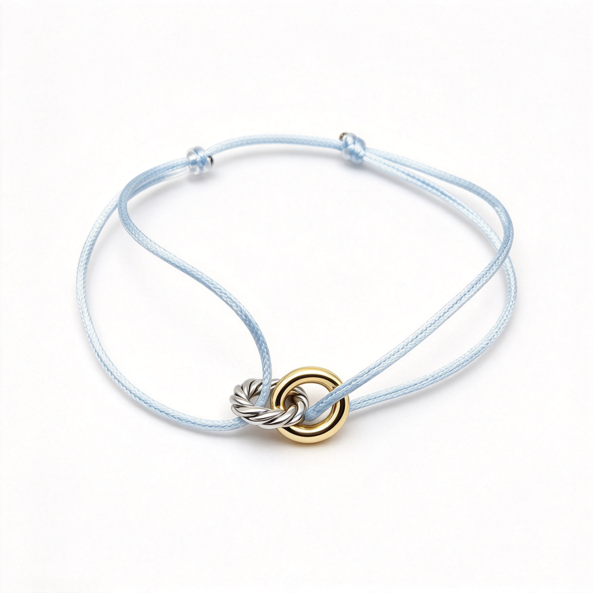David Yurman Classic Cable Collection Bracelet—Gold with Pink Cord