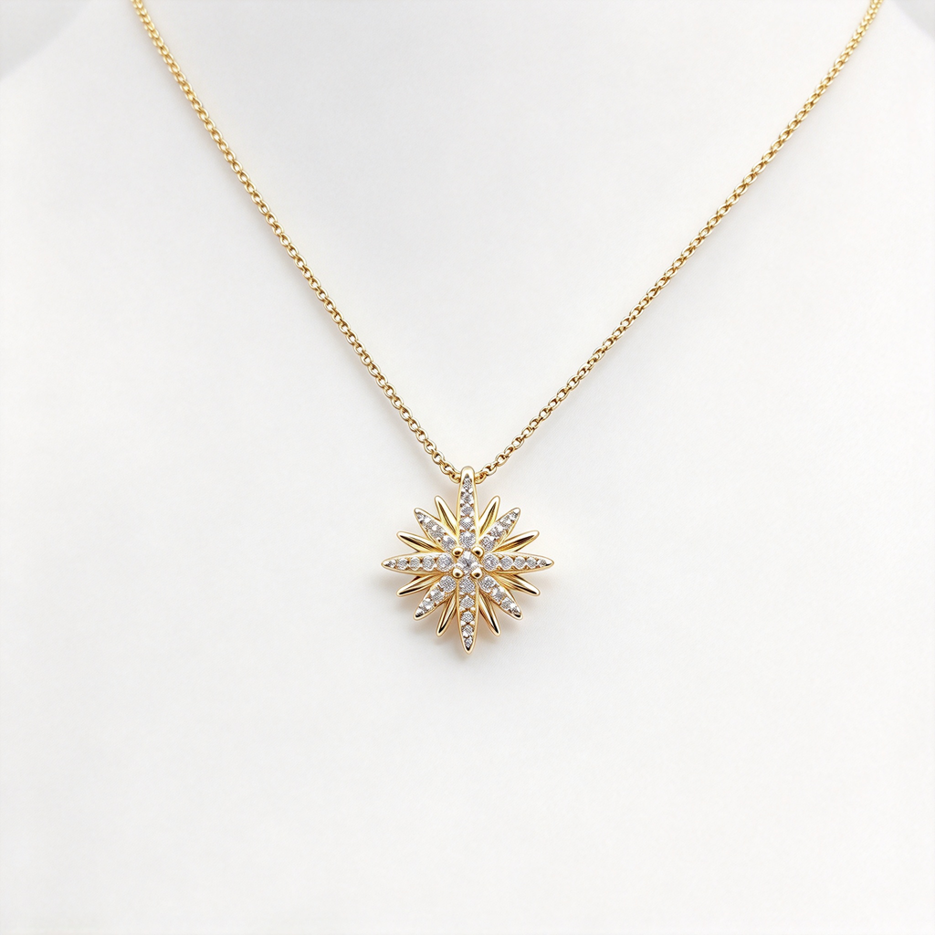 David Yurman Starburst Pendant Necklace — Gold, Luxury Women's Jewelry