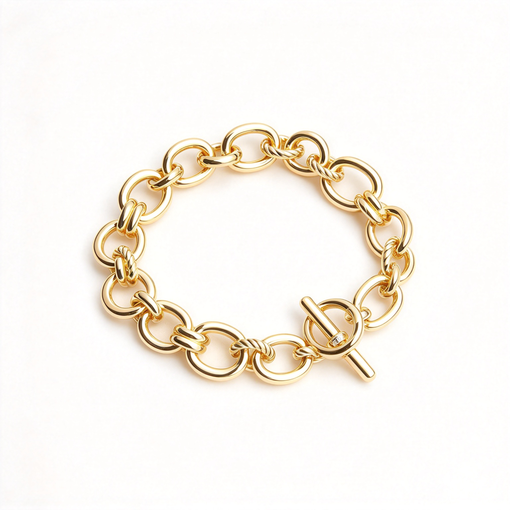 David Yurman Classic Cable Collection Gold Multi-Link Chain Bracelet