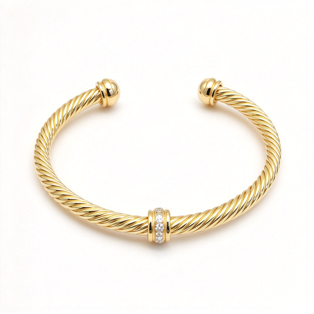 David Yurman CablespiraFlex Gold-Accented Bracelet