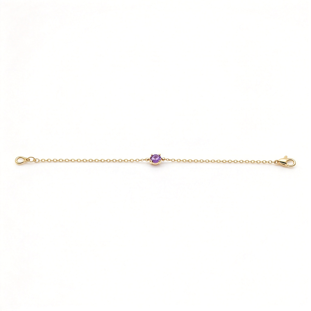 David Yurman Cable Spira Gold and Amethyst Bracelet