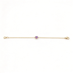David Yurman Cable Spira Gold and Amethyst Bracelet