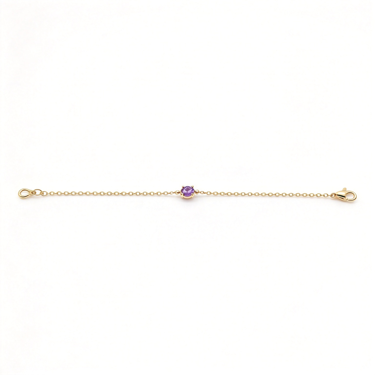 David Yurman Cable Spira Gold and Amethyst Bracelet