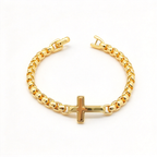 David Yurman DY Madison Collection Gold Cross Bracelet