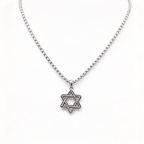 David Yurman Men's Silver Cable Collection Star of David Pendant Necklace