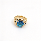 David Yurman Marbella Collection Ring — Gold Statement Ring with Twisted Cable Motif