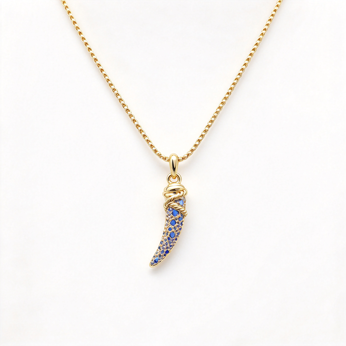David Yurman Cable Collectibles Tusk Pendant Necklace — Yellow Gold | Luxury Amulet-Style Fine Jewelry