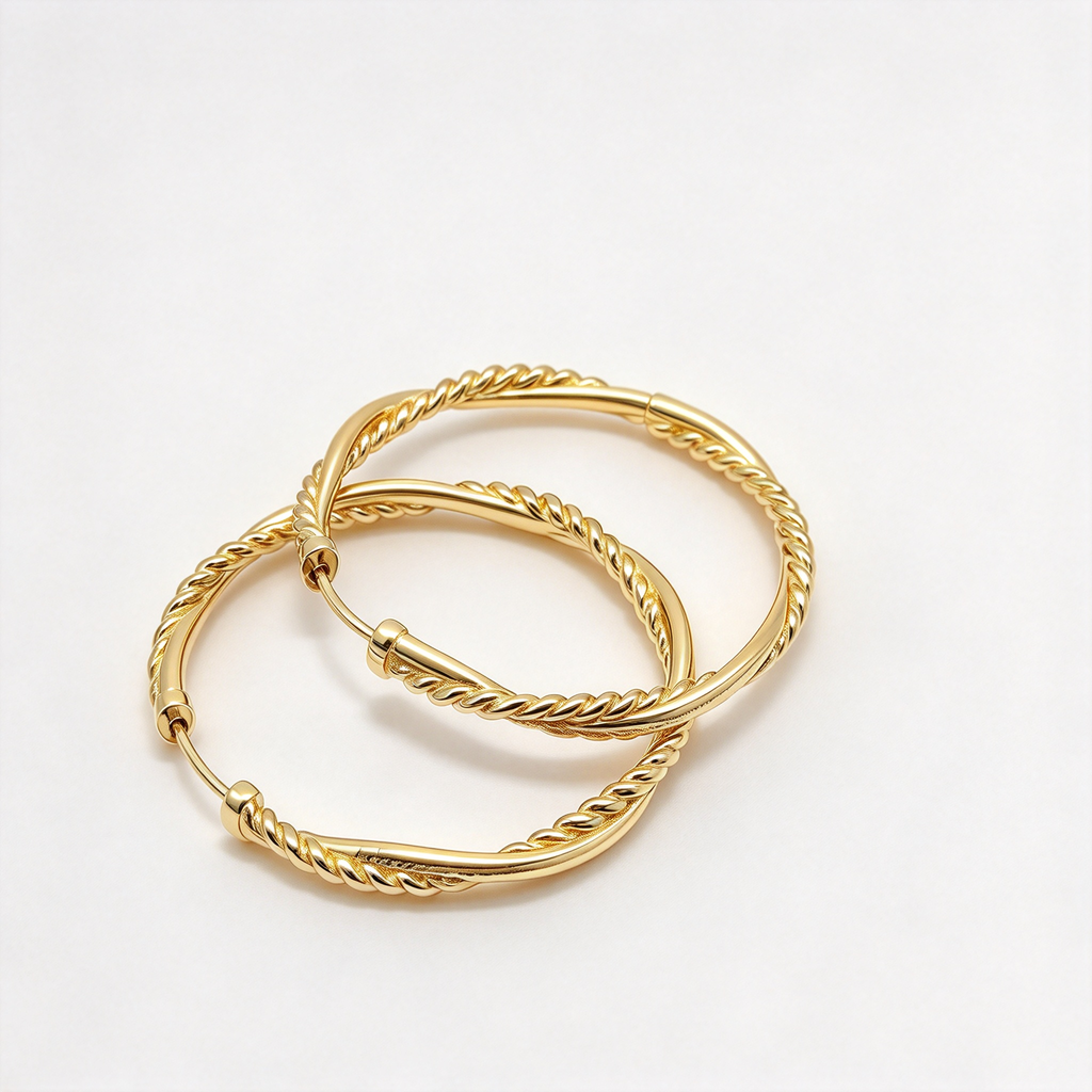 David Yurman Infinity Collection Gold Hoop Earrings