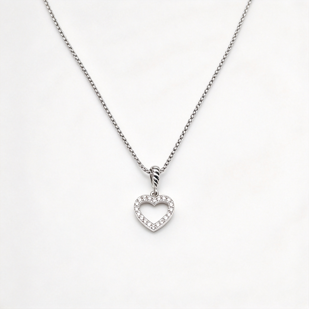 David Yurman Cable Collectibles Collection – Silver Openwork Heart Pendant Necklace