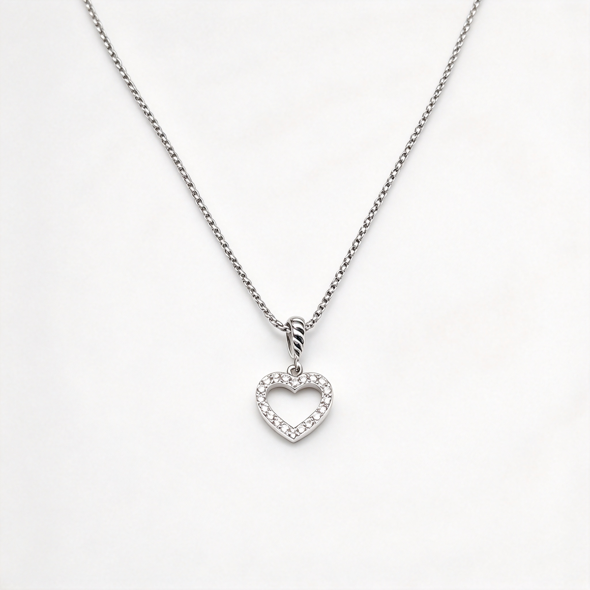David Yurman Cable Collectibles Collection – Silver Openwork Heart Pendant Necklace