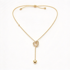 David Yurman DY Elements Collection Heart Amulet Pendant Necklace — Luxury Women's Jewelry in Gold with Double Hearts