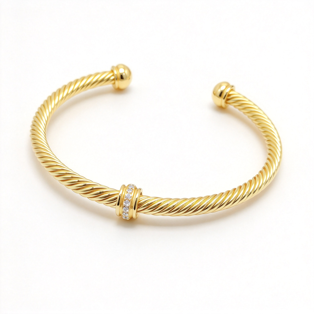 David Yurman CablespiraFlex Gold-Accented Bracelet