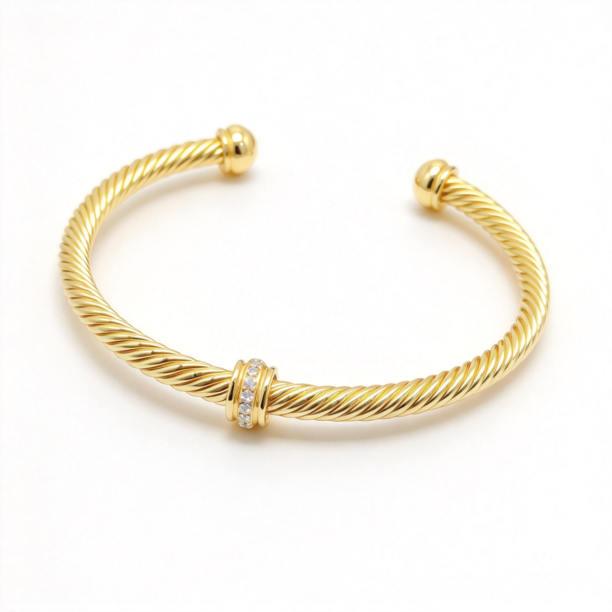 David Yurman CablespiraFlex Gold-Accented Bracelet