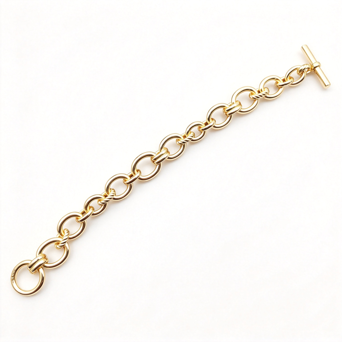 David Yurman Classic Cable Collection Gold Multi-Link Chain Bracelet