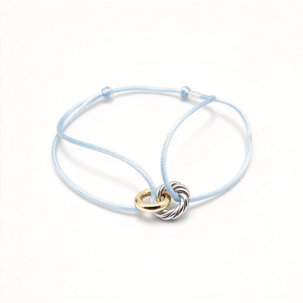 David Yurman Classic Cable Collection Bracelet—Gold with Pink Cord