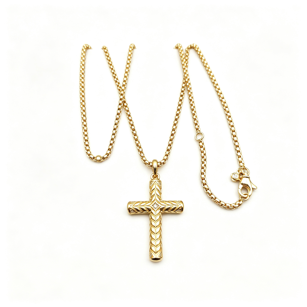 David Yurman Cable Collectibles Cross Pendant Necklace – Luxury Gold Jewelry for Women