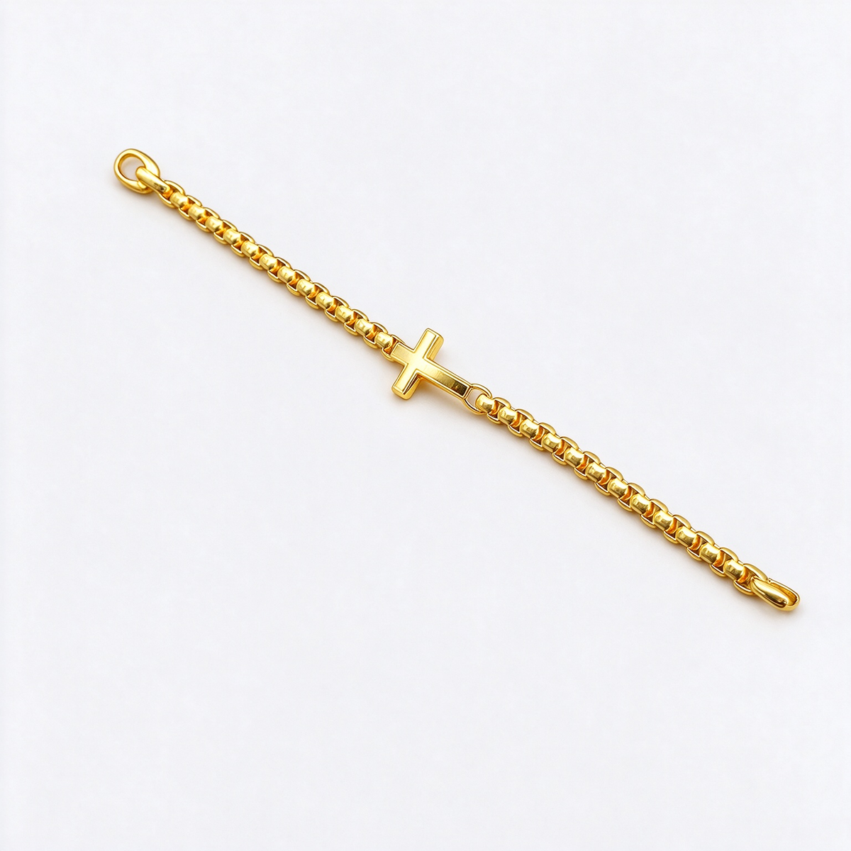 David Yurman DY Madison Collection Gold Cross Bracelet