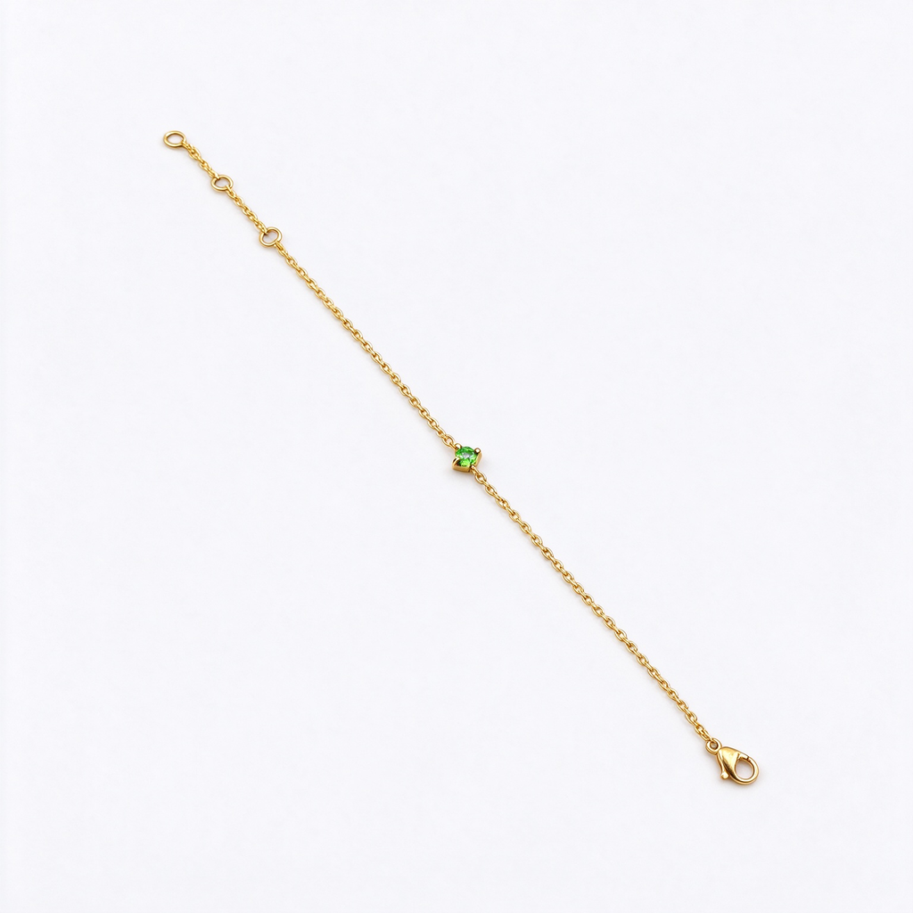 David Yurman Cable Spira Collection Gold and Peridot Bracelet