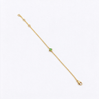 David Yurman Cable Spira Collection Gold and Peridot Bracelet