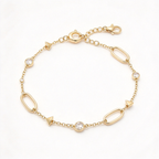 David Yurman Petite Modern Renaissance Collection – Gold Bracelet with Pyramid Accents