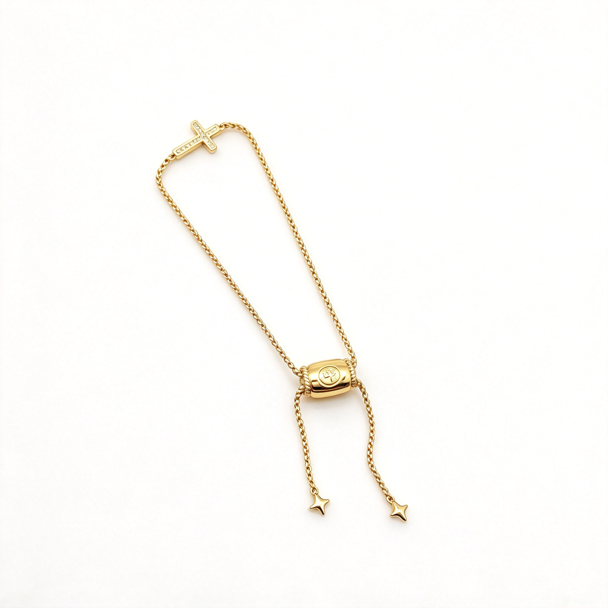 David Yurman Gold Pavé Cross Bracelet