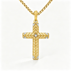 David Yurman Cable Collectibles Cross Pendant Necklace – Luxury Gold Jewelry for Women