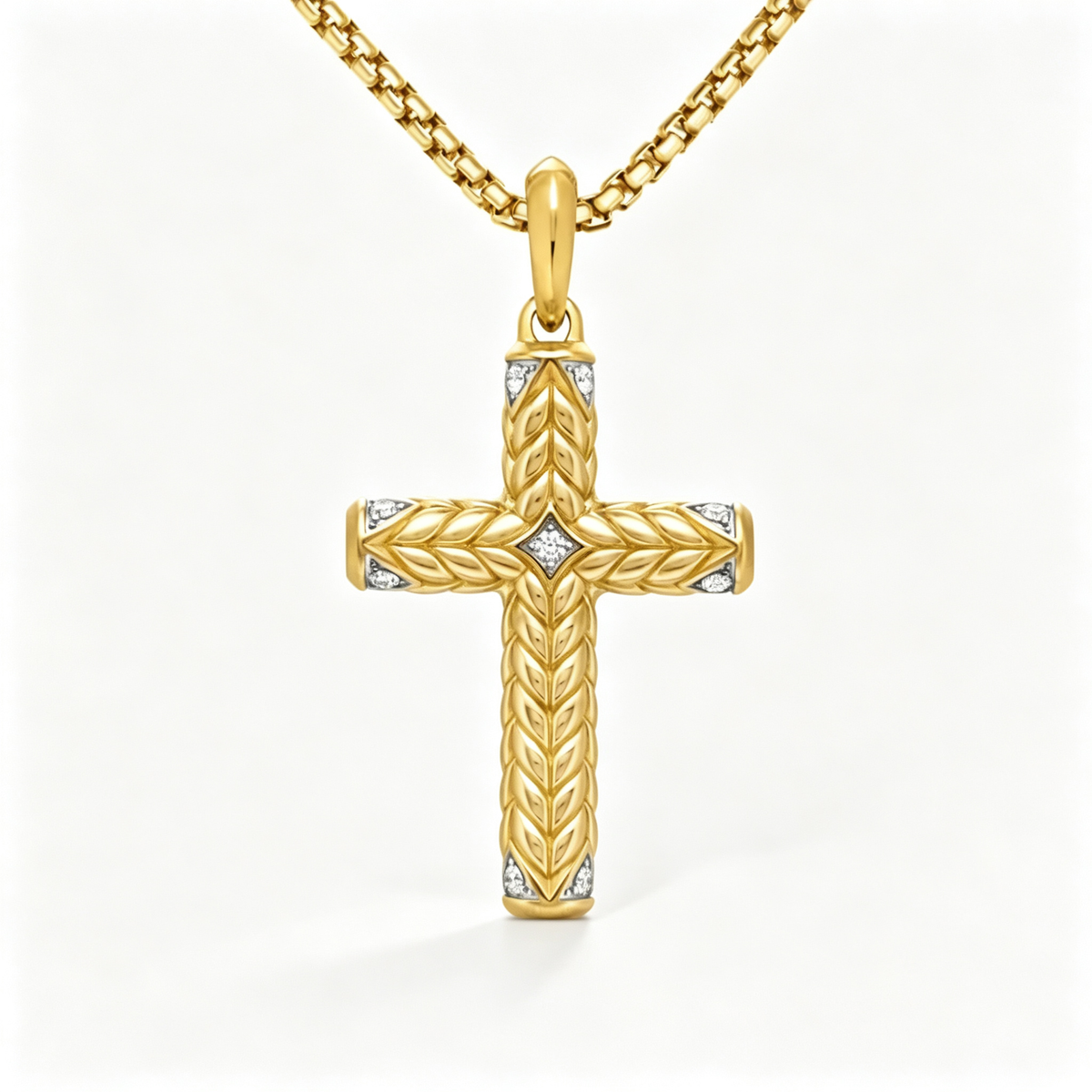 David Yurman Cable Collectibles Cross Pendant Necklace – Luxury Gold Jewelry for Women