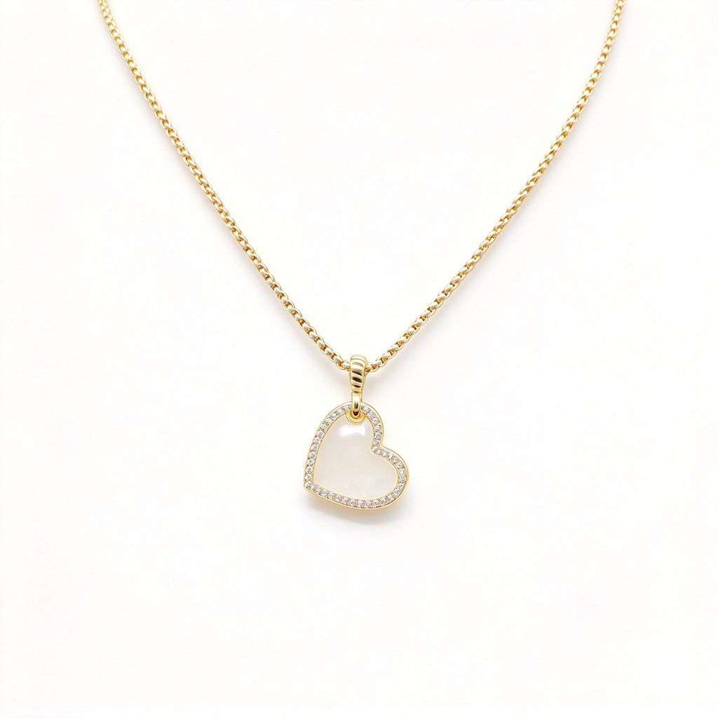 David Yurman Cable Collectibles heart necklace, luxury gold jewelry for women.